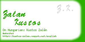 zalan kustos business card