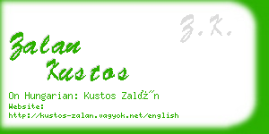 zalan kustos business card